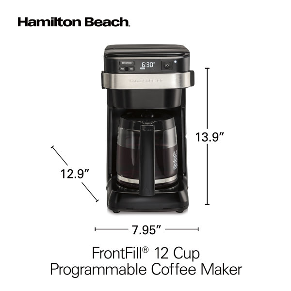 Bodum Bistro 12 Cup Programmable Coffee Maker Black Small Kitchen